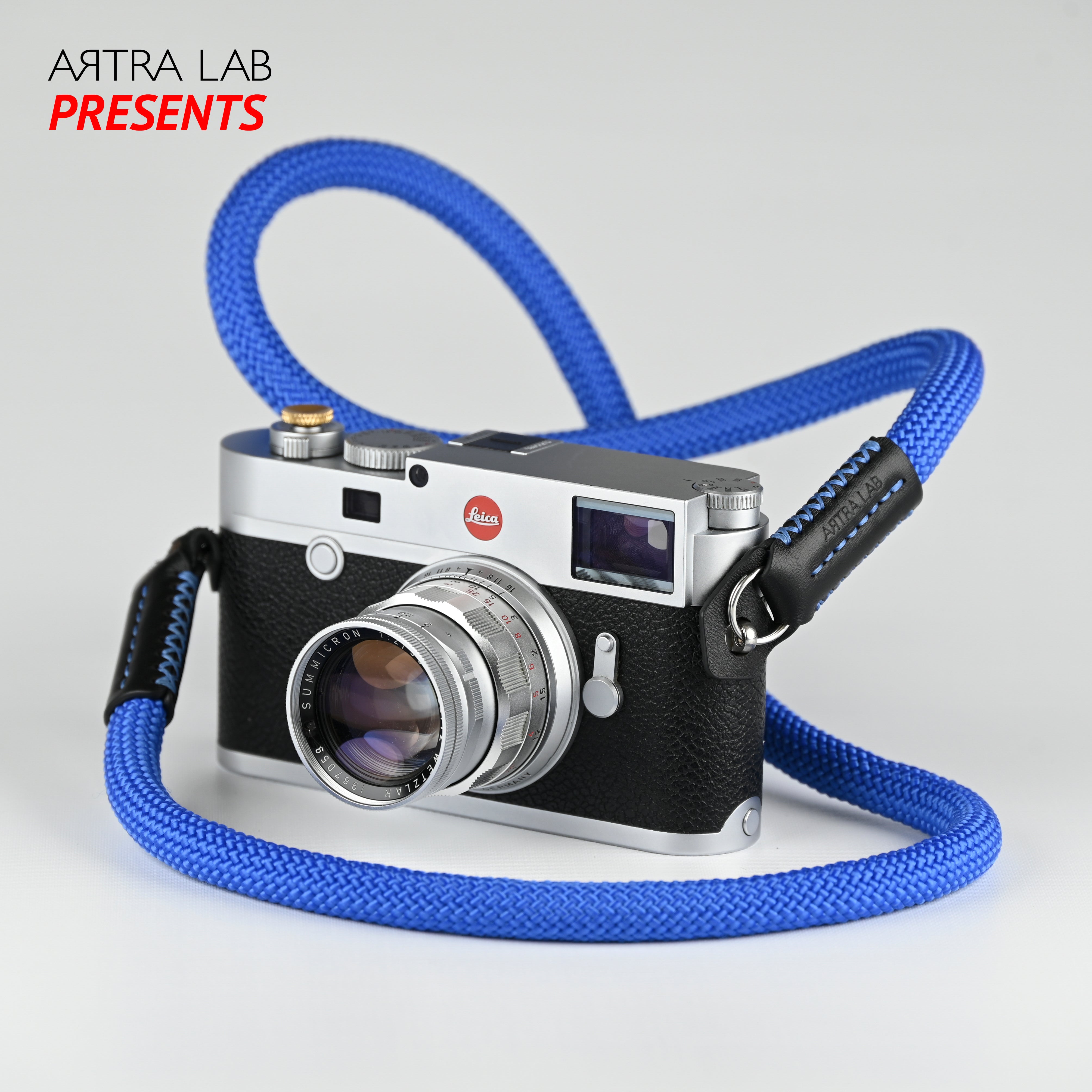"Comfort"  Hand-made Camera Strap - (Blue) Standard